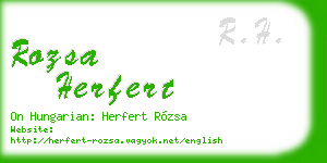 rozsa herfert business card